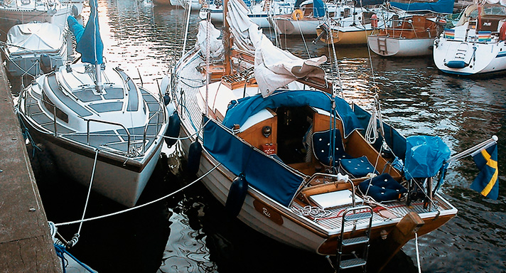 Segelbåten Rie är en kuggebodakryssare i ek. Hon har klinkbyggt vitt skrov, en ruff i fören och en sittbrunn i aktern.