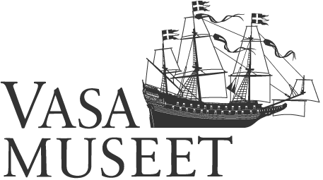Vasamuseets logotyp med länk till Vasamuseets startsida. 